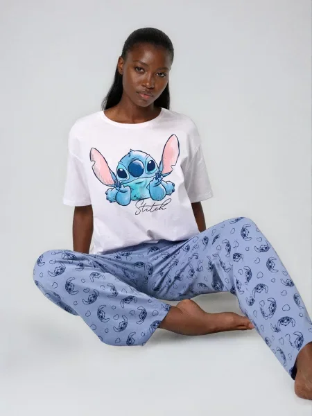 Двокомплектна піжама Stitch білий