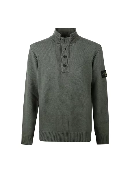Sweter Stone Island casual z kamieniami zielony