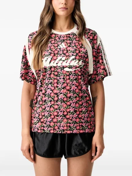 Pantaloni Adidas cu dungi cu platformă cu imagine negru