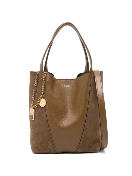 Geanta de piele Chloé din piele maro