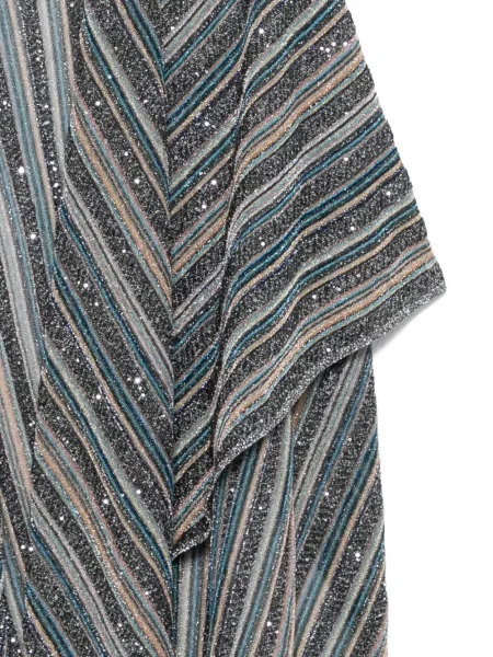 Fular Missoni cu paiete gri