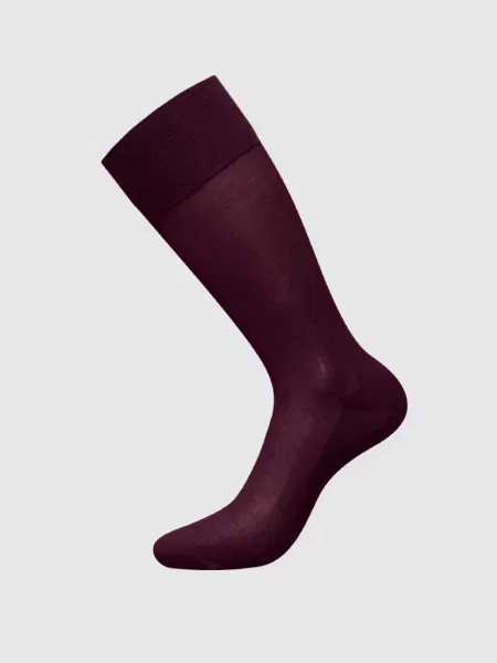 Zd ZERO DEFECTS Șosete Mercerized cotton burgundy roșu