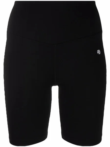 Pantaloni scurți de sport Anine Bing cu imagine negru