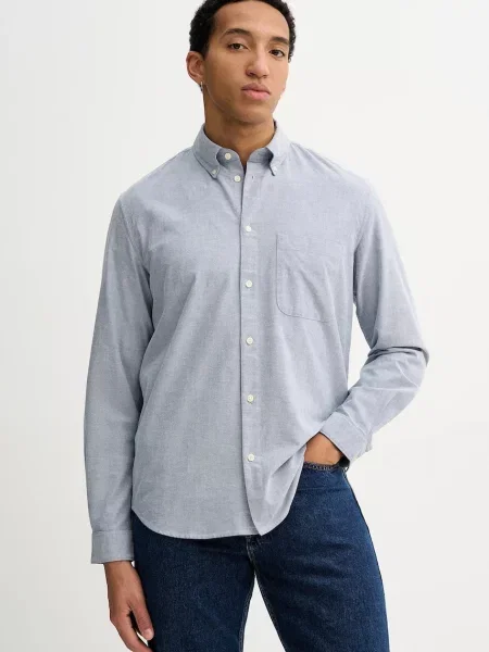 Marc O'Polo cămașă din cu guler button-down regular albastru