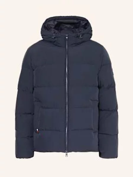 Tommy Hilfiger Péřová Bunda tmavě modrá