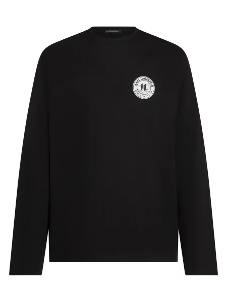 Karl Lagerfeld Tricou Après Ski Club gri / negru alb