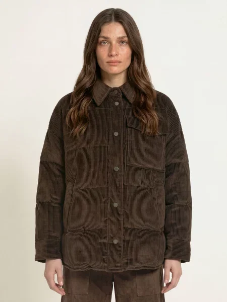 Weekend Max Mara Kurtka Pikowana Giorno Z Sztruksu braun