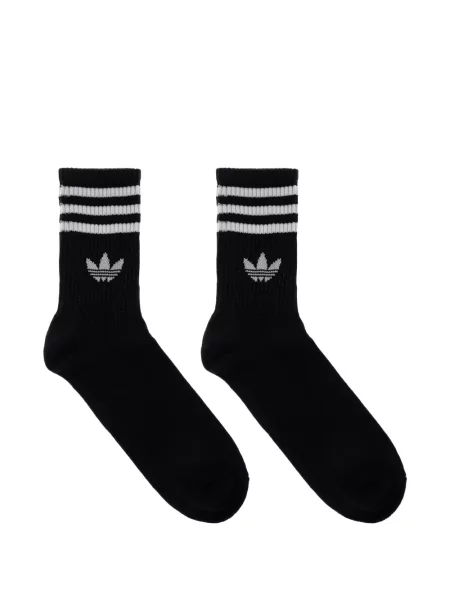 Top Adidas cu dungi cu autograf negru
