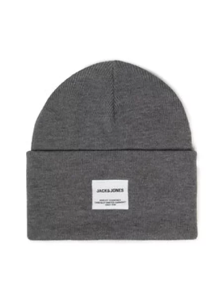 JACK & JONES Čepice šedá bílá