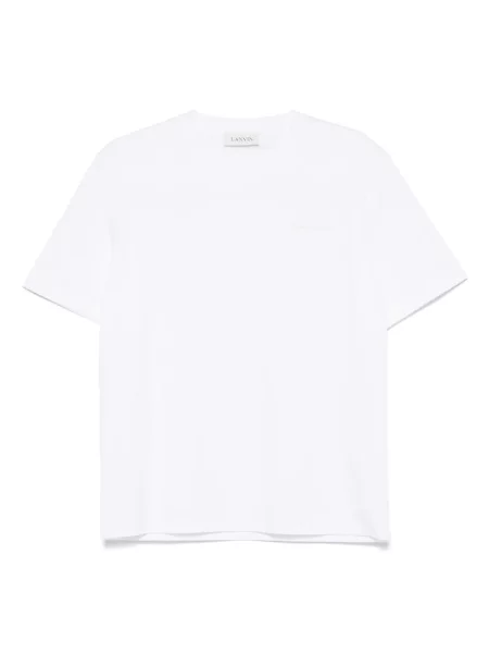 Tricou Lanvin cu broderie alb