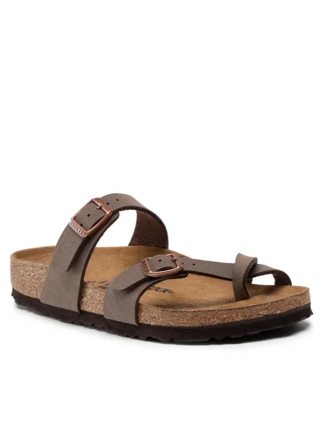 Джапанки Birkenstock кафяво
