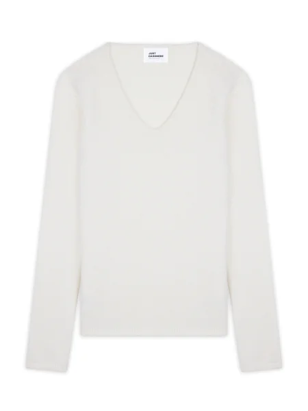 JUST CASHMERE Pulover Abby deschis gri