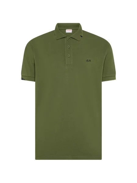 Tricou polo Sun68 cu broderie verde