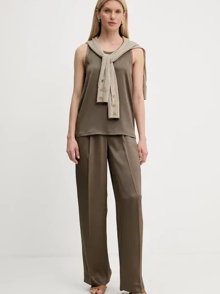 Блузка MICHAEL Michael Kors однотонна зелений