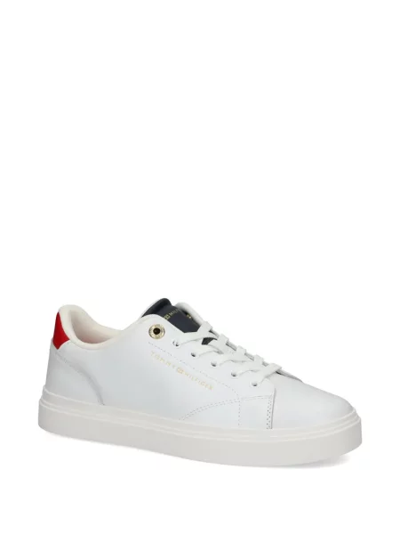 Bőr sneaker Tommy Hilfiger autogrammal fehér