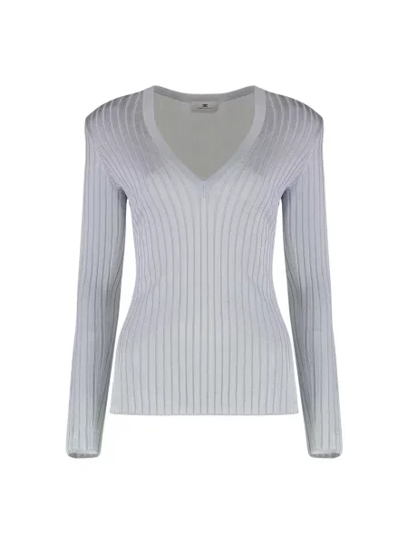 Sweter Elisabetta Franchi żakardowy niebieski