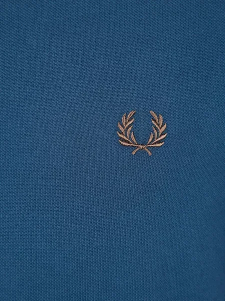 Поло тениска Fred Perry бродирана синьо