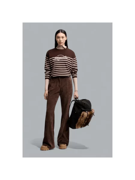 Sweter Moncler wełniany brązowy