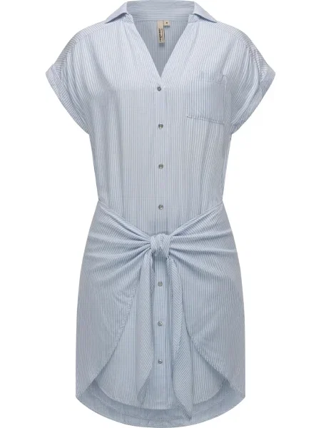 Ragwear Košilové šaty Bahaya světlemodrá bílá