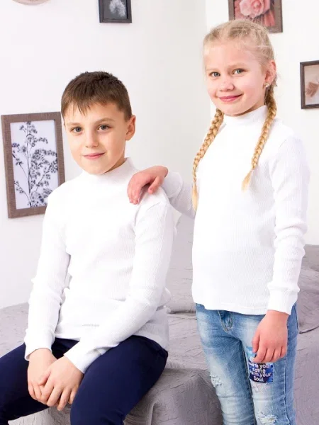 Дитячий Гольф Носи своє бавовна/еластан білий