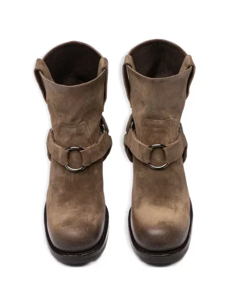 Botine Officine Creative biker verde
