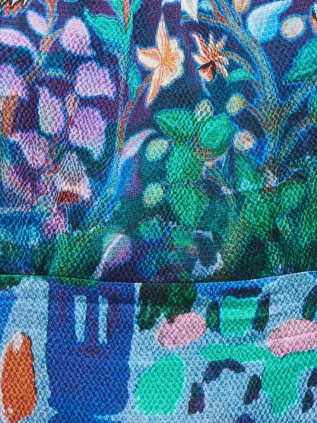 Gėlėta raštuota midi suknelė Peter Pilotto mėlyna