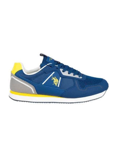 Sneakersy U.s Polo Assn. skórzane niebieskie