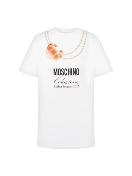 Koszulka Moschino z nadrukiem biała