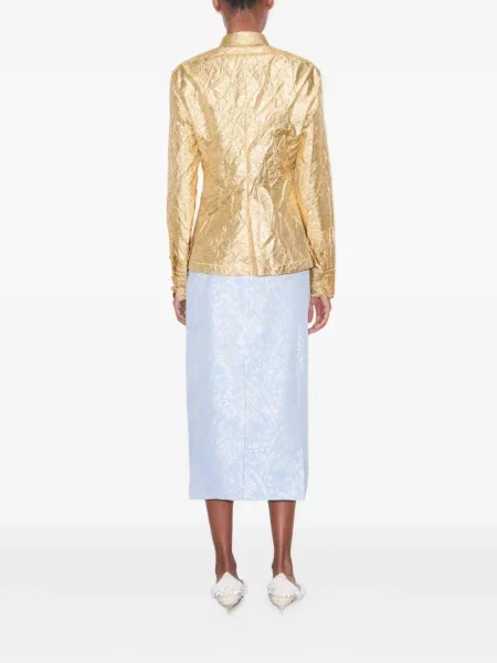 Virágos jacquard szoknya Tory Burch kék