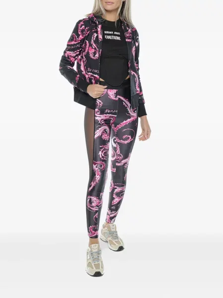 Geacă de blugi Versace Jeans Couture cu glugă negru