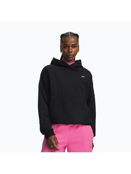 Bluză pentru femei Under Armour Icon Fleece Hoodie ultimate black/white alb