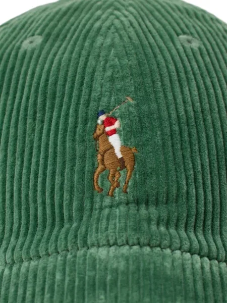 Μικρός κασκέτο Polo Ralph Lauren με χαμηλή μέση υφαίνω διαγωνίως πράσινο
