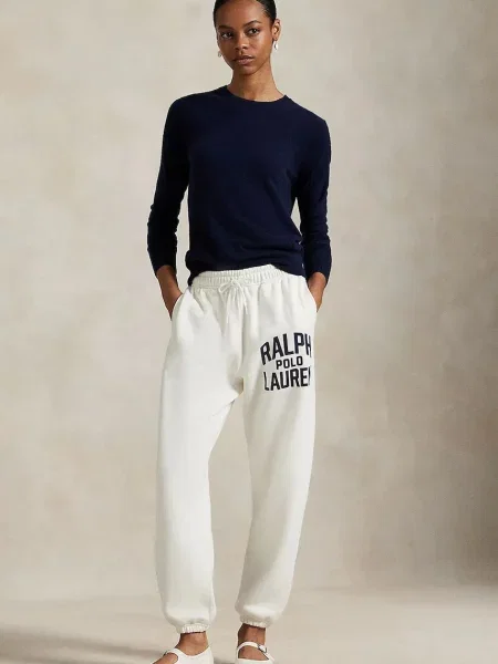 Donji dio trenirke Polo Ralph Lauren s tiskom bijela