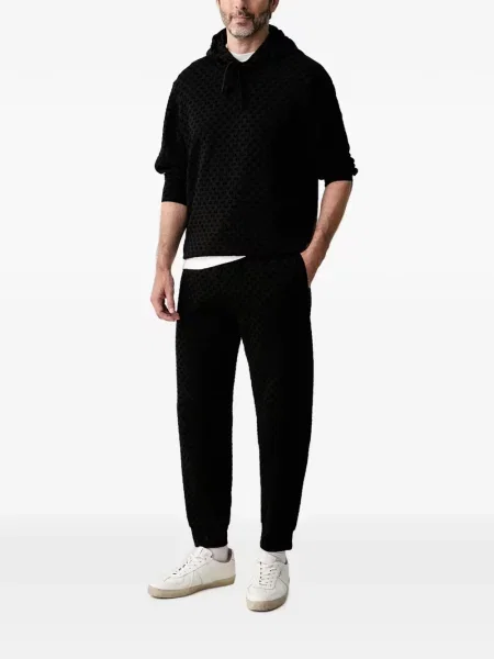 Hoodie Armani Exchange με αυτόγραφο με κορδόνι μαύρο