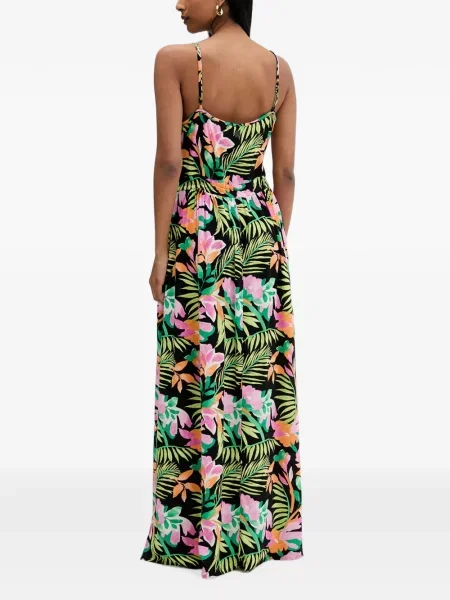 Rochie maxi Rip Curl cu model floral cu imagine negru