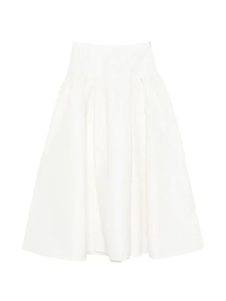 Fustă midi Maje până la genunchi în linie A alb