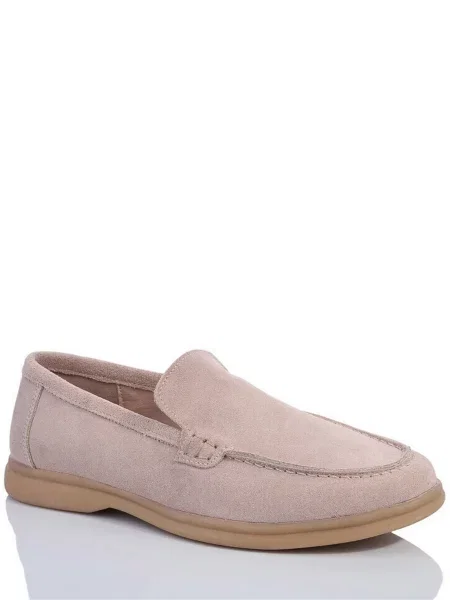 Замшевые лоферы Caroc бежевые