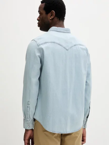 Levi's košile mužská džínová BARSTOW WESTERN STANDARD modrá
