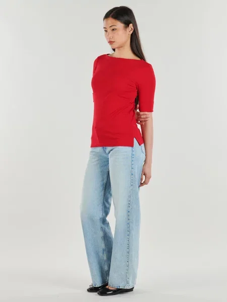 Pletena majica Lauren Ralph Lauren crvena