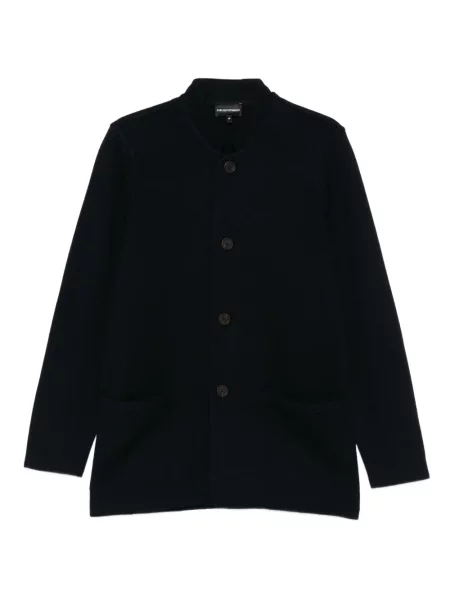 Geacă cămașă Emporio Armani de lână negru