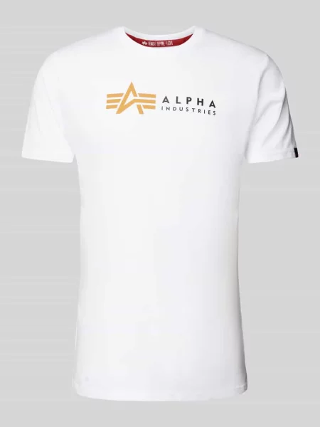 T-shirt z nadrukiem z logo Alpha Industries biała