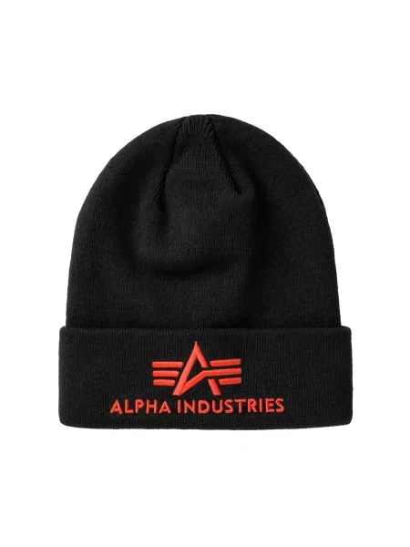 Alpha Industries 3D černá/červená čepice černý