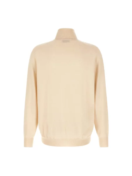 Sweter z golfem Brunello Cucinelli z kaszmiru biały
