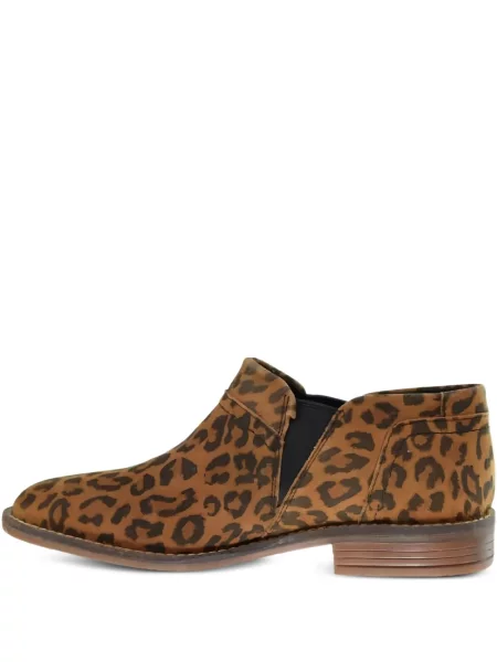 Botine Clarks Originals cu imagine cu model leopard maro