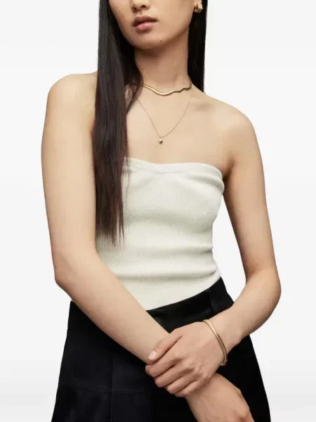 Top Allsaints fără mâneci auriu