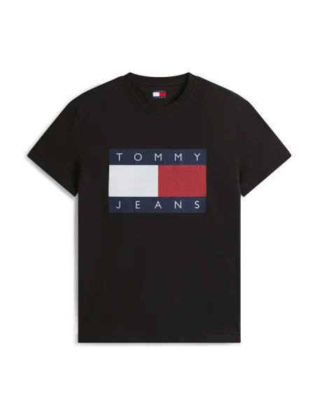 Tommy Jeans Tricou bleumarin / roșu / negru alb