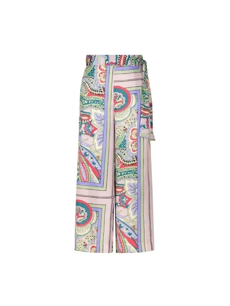 Wielobarwność jedwabne spodnie Liu Jo