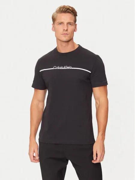 Tričko Calvin Klein s autogramom čierna