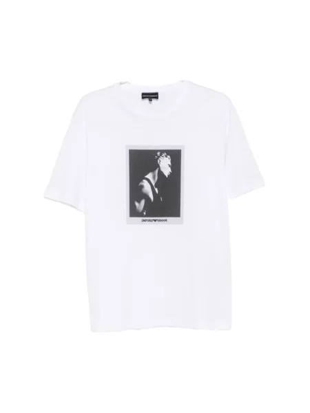 Koszulka polo Emporio Armani biała