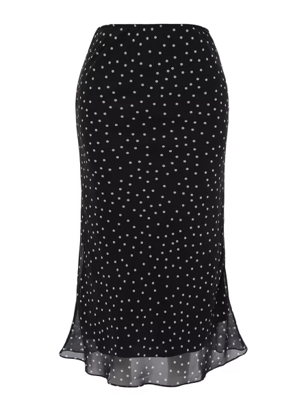 Trendyol Curve Fustă negru alb